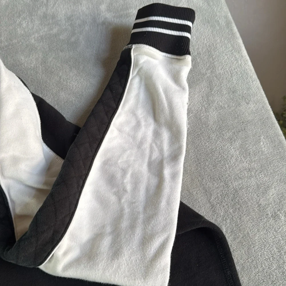 True Religion Black and White Varsity Jacket